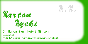 marton nyeki business card