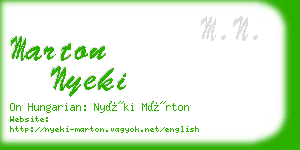 marton nyeki business card